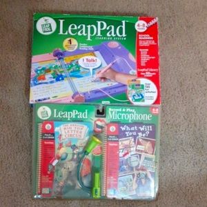 LeapPad Learning System w/ Additional Books and Microphone